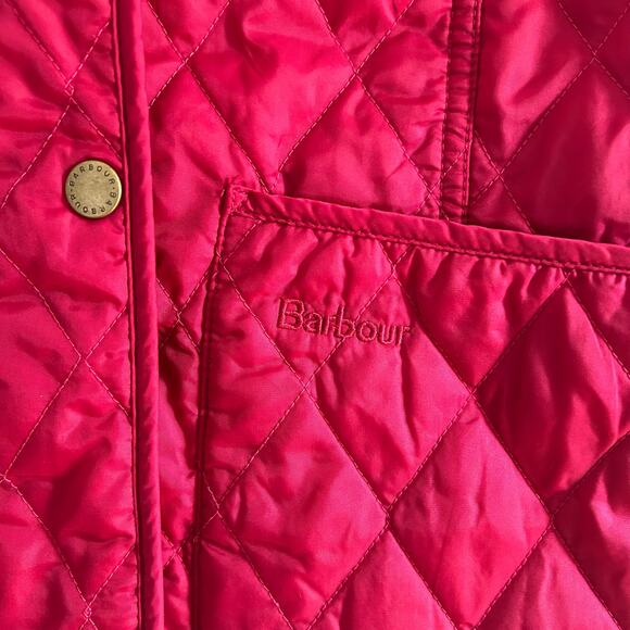 Barbour Women’s Quilted Gilet Vest – Pink – Size US 6 / UK 10 – Diamond Quilt - Picture 4 of 11